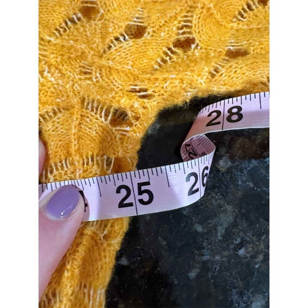 New York & Company Sweater Womens 2XL Mustard Yellow Pullover Balloon - Picture 9 of 10